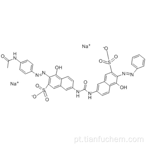 Ácido 2-naftalenossulfónico, 3- [2- [4- (acetilamino) fenil] diazenil] -4-hidroxi-7- [[[[5-hidroxi-6- (2-fenildiazenil) -7-sulfo-2- naftalenil] amino] carbonil] amino] -, sal de sódio (1: 2) CAS 3441-14-3